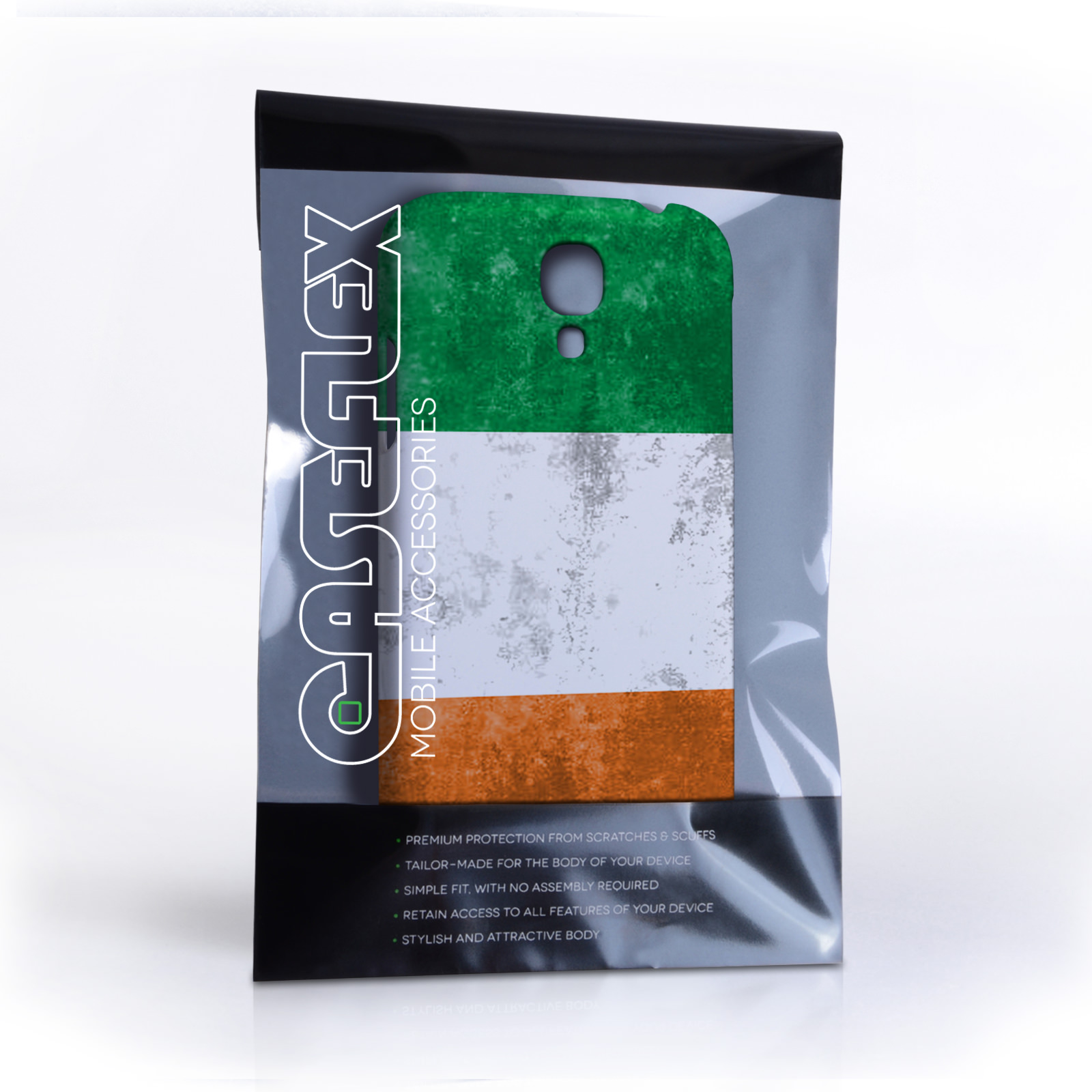 Caseflex Samsung Galaxy S4 Retro Ireland Flag Case