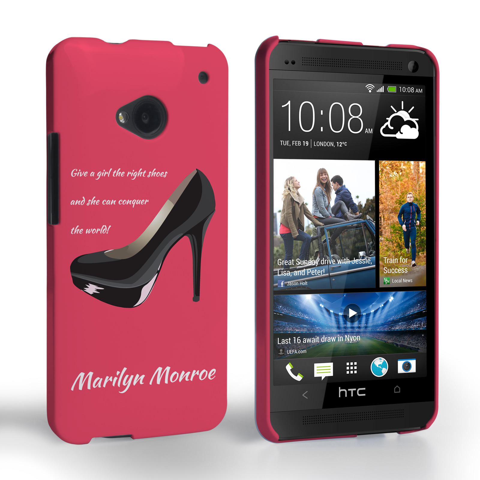 Caseflex HTC One Marilyn Monroe ‘Shoe’ Quote Case