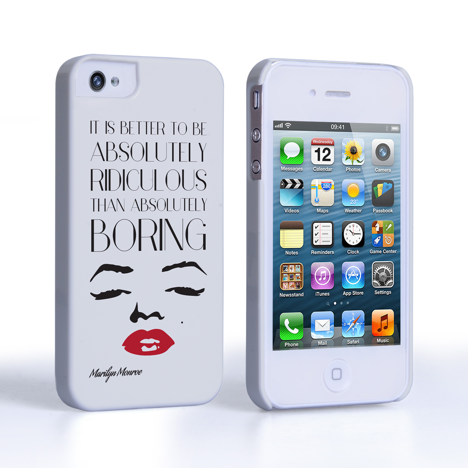 Caseflex iPhone 4/4s Marilyn Monroe Face Quote Case