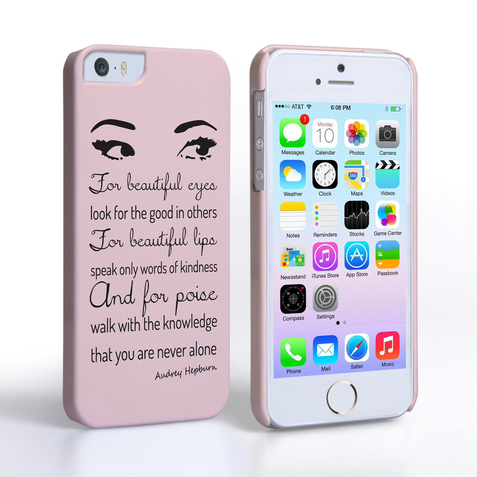 Caseflex iPhone 5/5s Audrey Hepburn ‘Eyes’ Quote Case