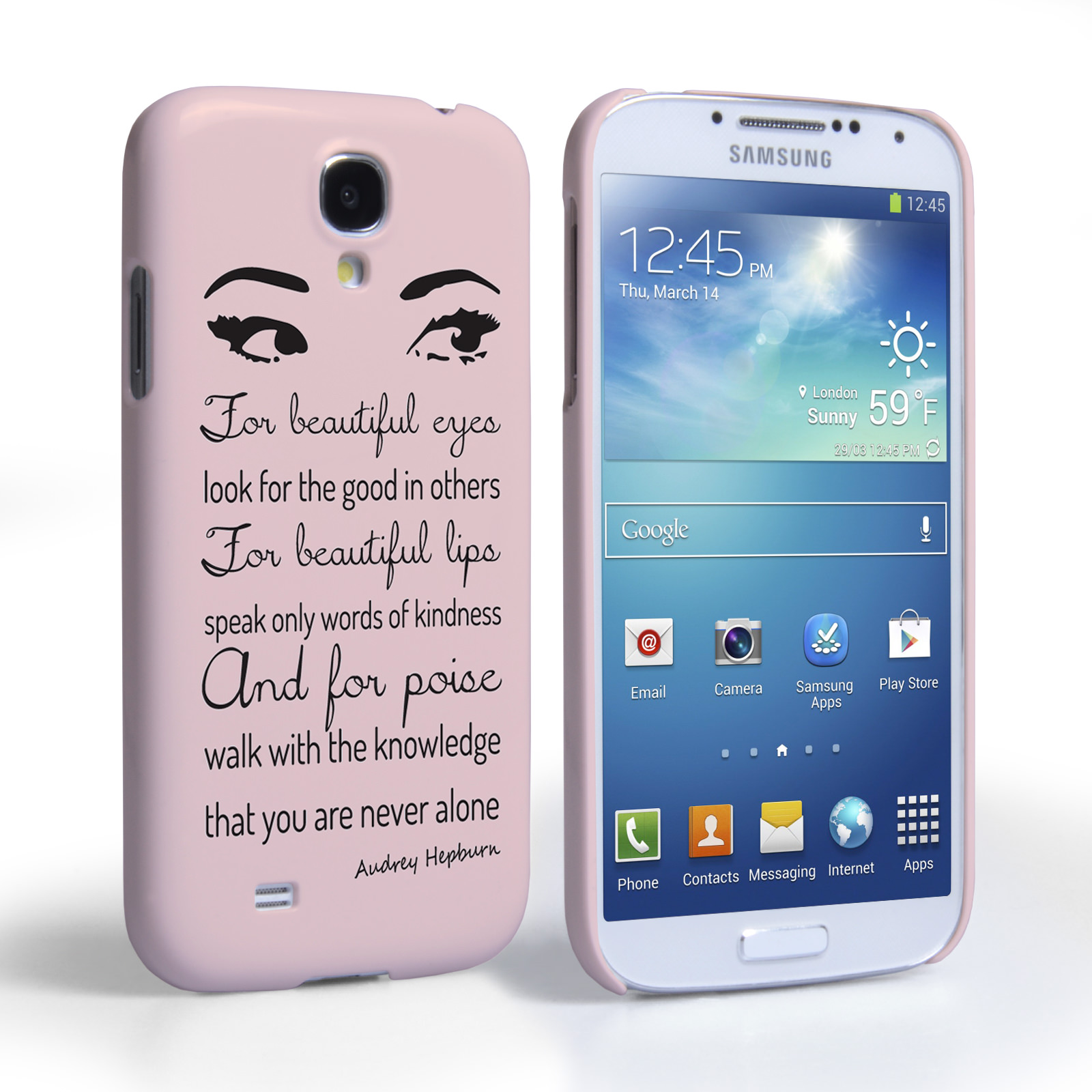 Caseflex Samsung Galaxy S4 Audrey Hepburn ‘Eyes’ Quote Case