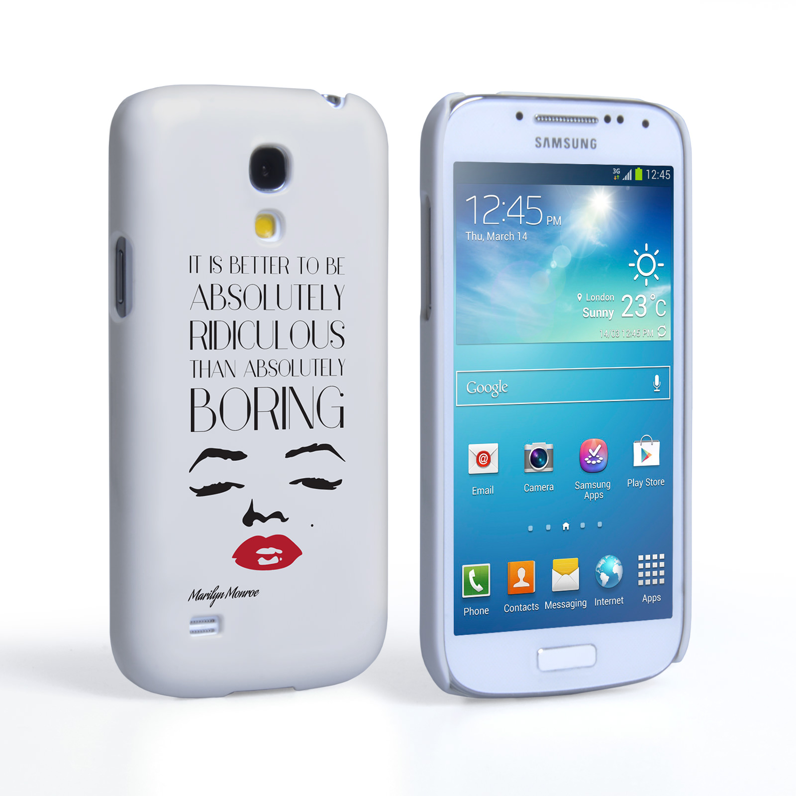 Caseflex Samsung Galaxy S4 Mini Marilyn Monroe Face Quote Case