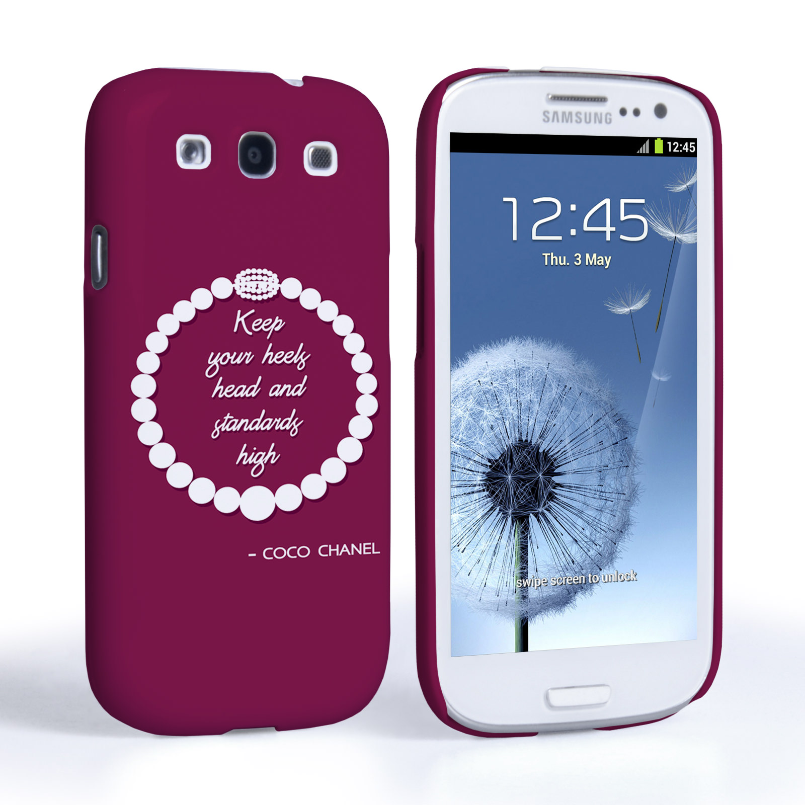 Caseflex Samsung Galaxy S3 Chanel Diamond And Pearls Quote Case