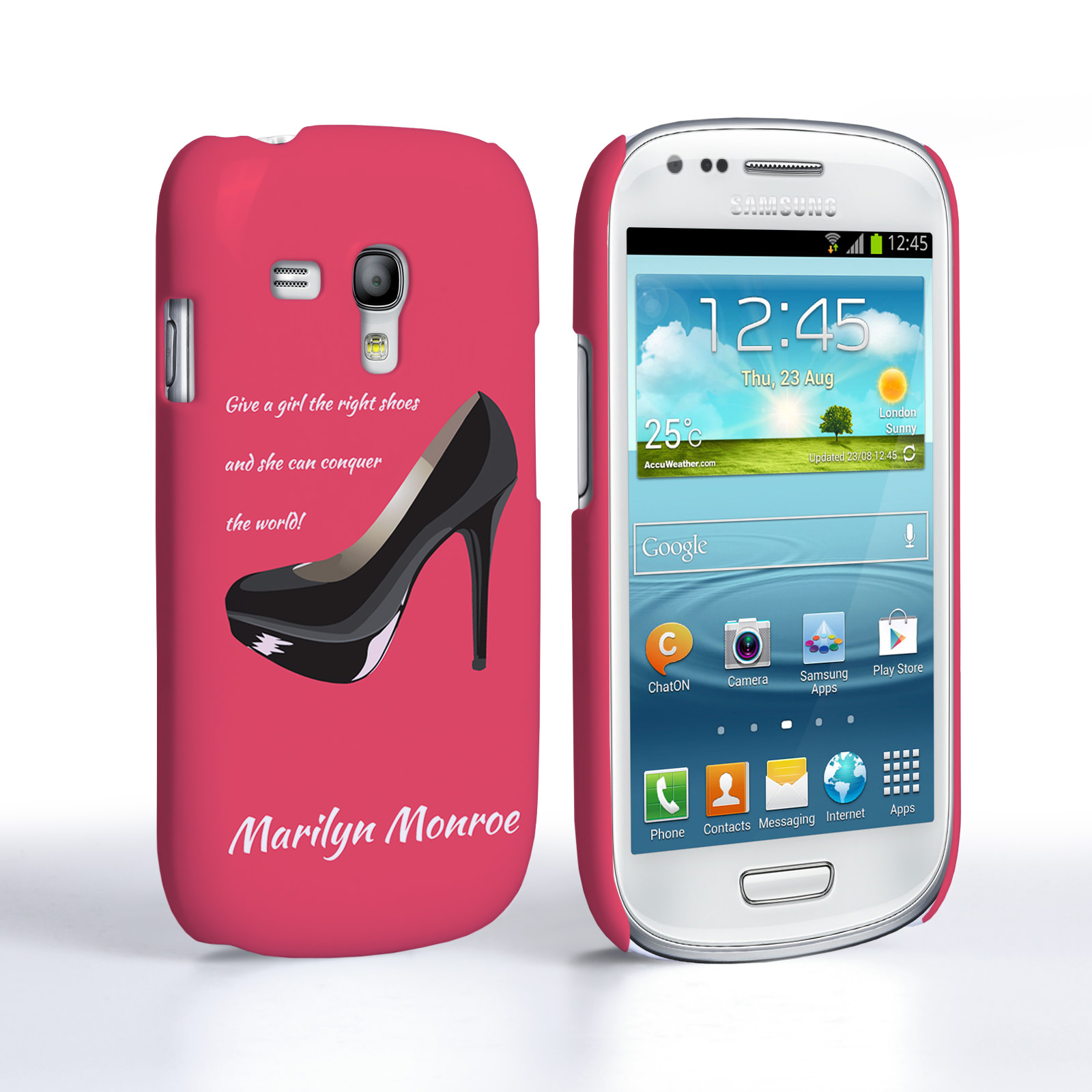 Caseflex Samsung Galaxy S3 Mini Marilyn Monroe ‘Shoe’ Quote Case