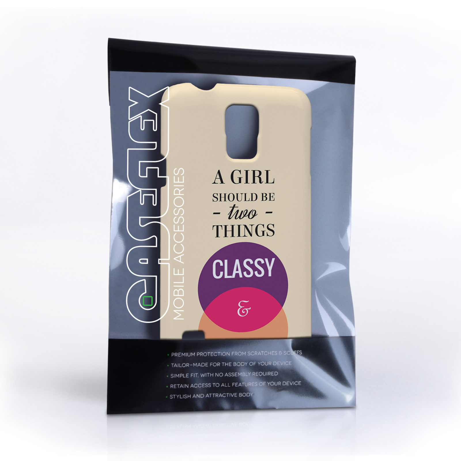 Caseflex Samsung Galaxy S5 Chanel ‘Classy and Fabulous’ Quote Case