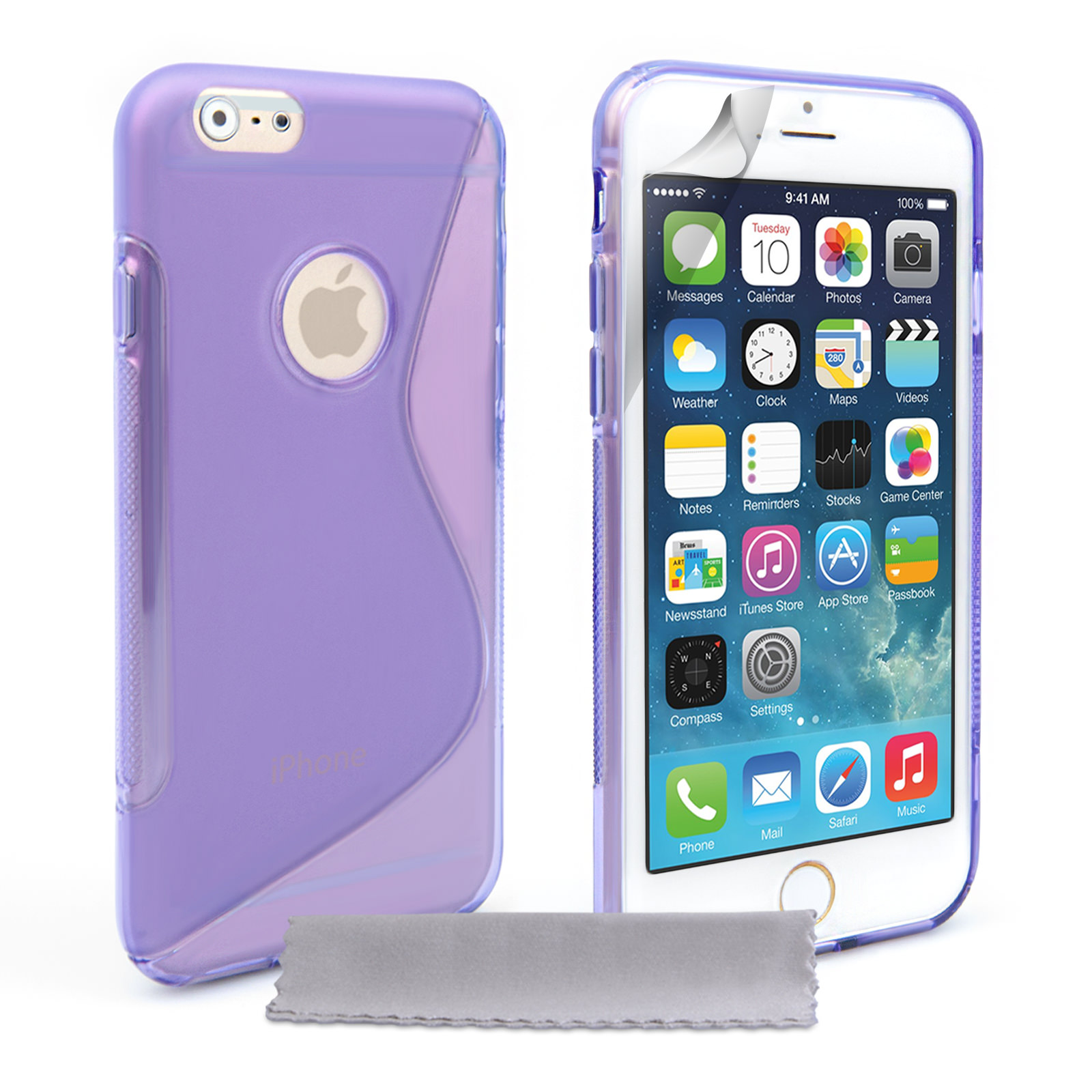 Caseflex iPhone 6 and 6s Silicone Gel S-Line Case - Purple