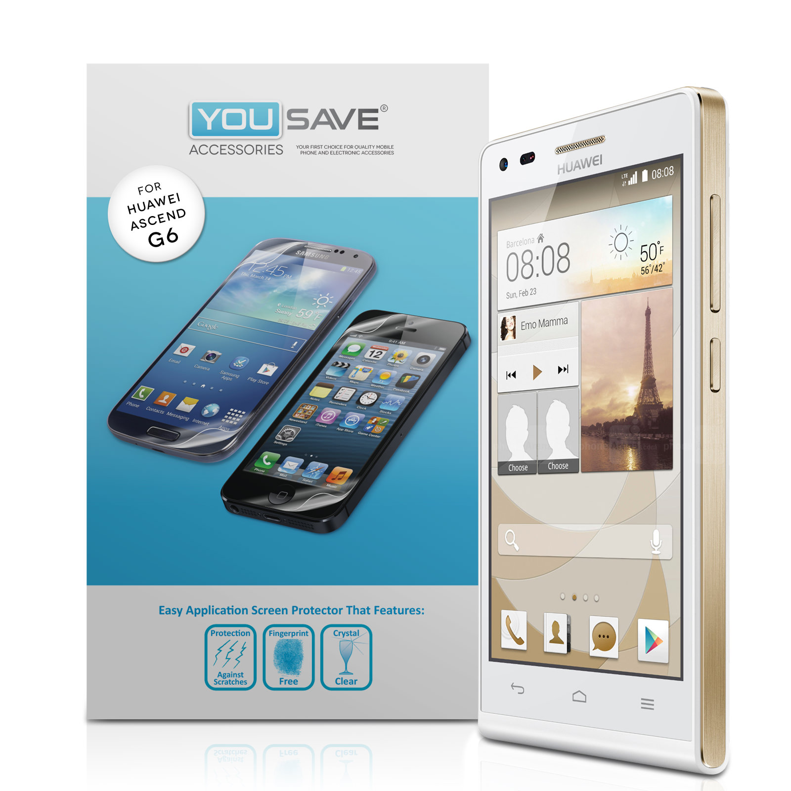YouSave Accessories Huawei Ascend G6 Screen Protectors x3