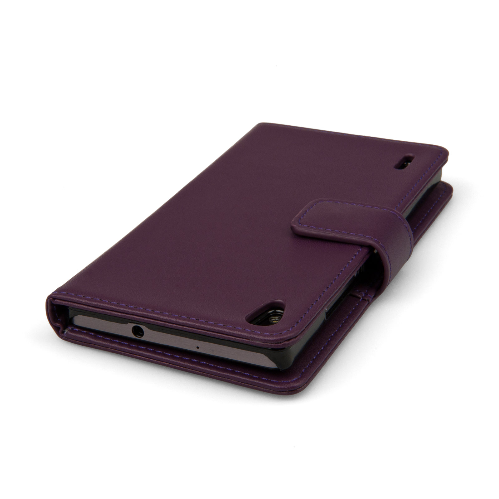 YouSave Huawei Ascend P7 Leather-Effect Wallet Case - Purple