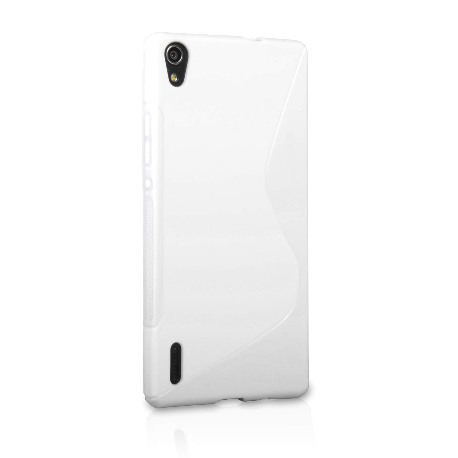 Caseflex Huawei Ascend P7 Silicone Gel S-Line Case - White
