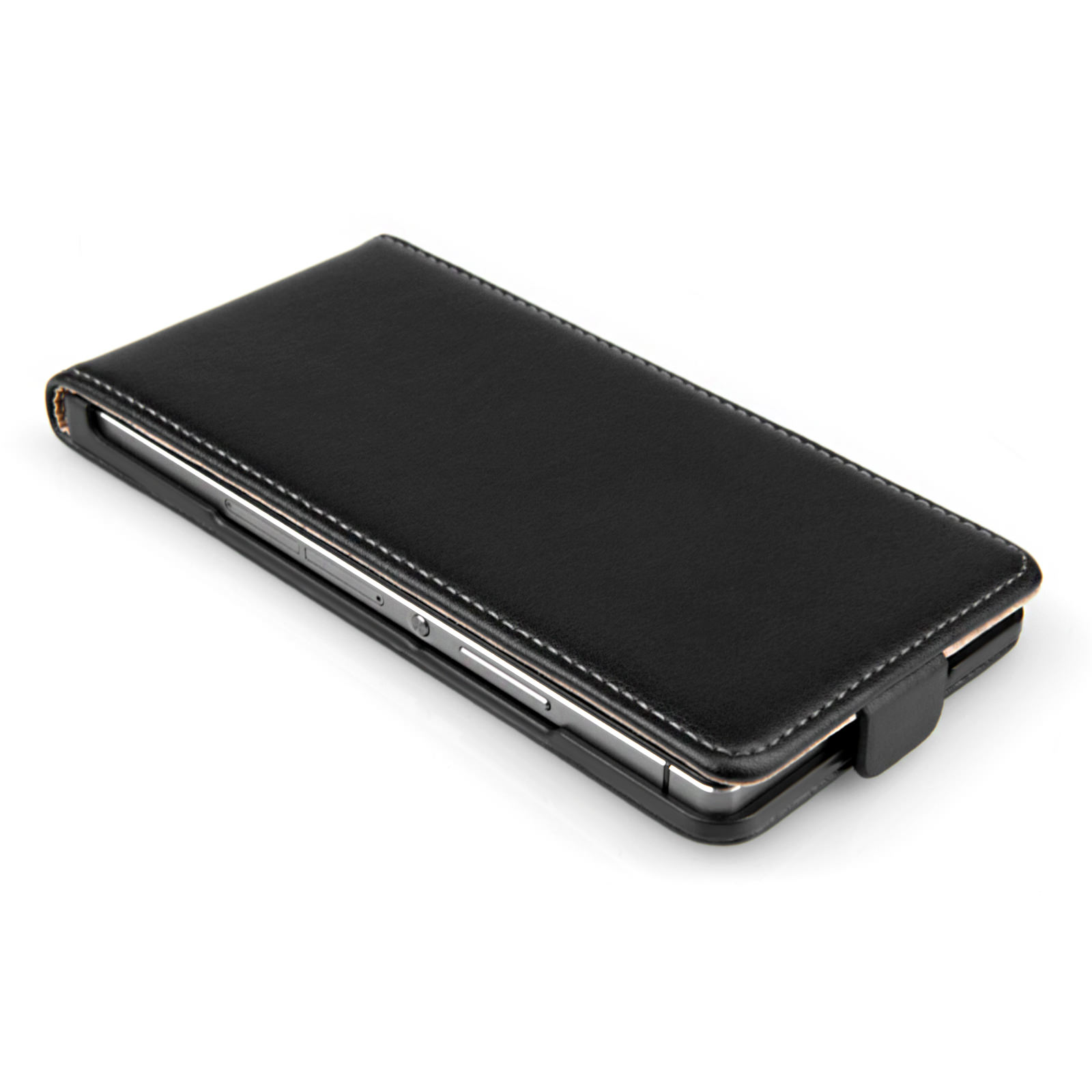 Caseflex Huawei Ascend P7 Real Leather Flip Case - Black