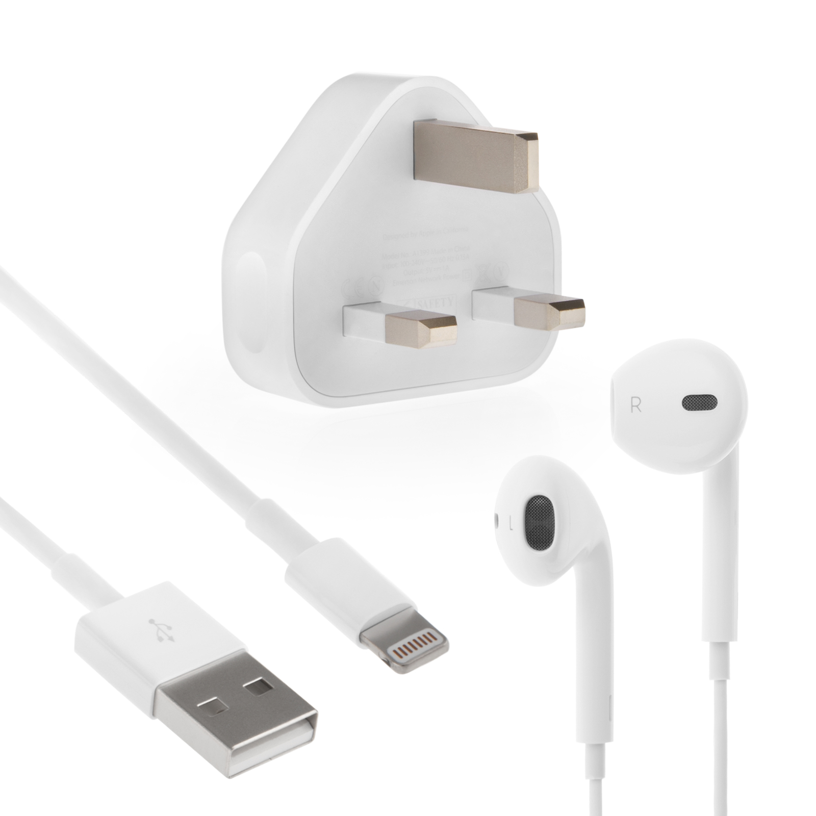 Official Apple EarPods, Adapter and USB Cable Accessory Pack for iPhone 6 Plus and 6s Plus /6s, 6 Plus /6s Plus And iPhone 5,5C & 5S
