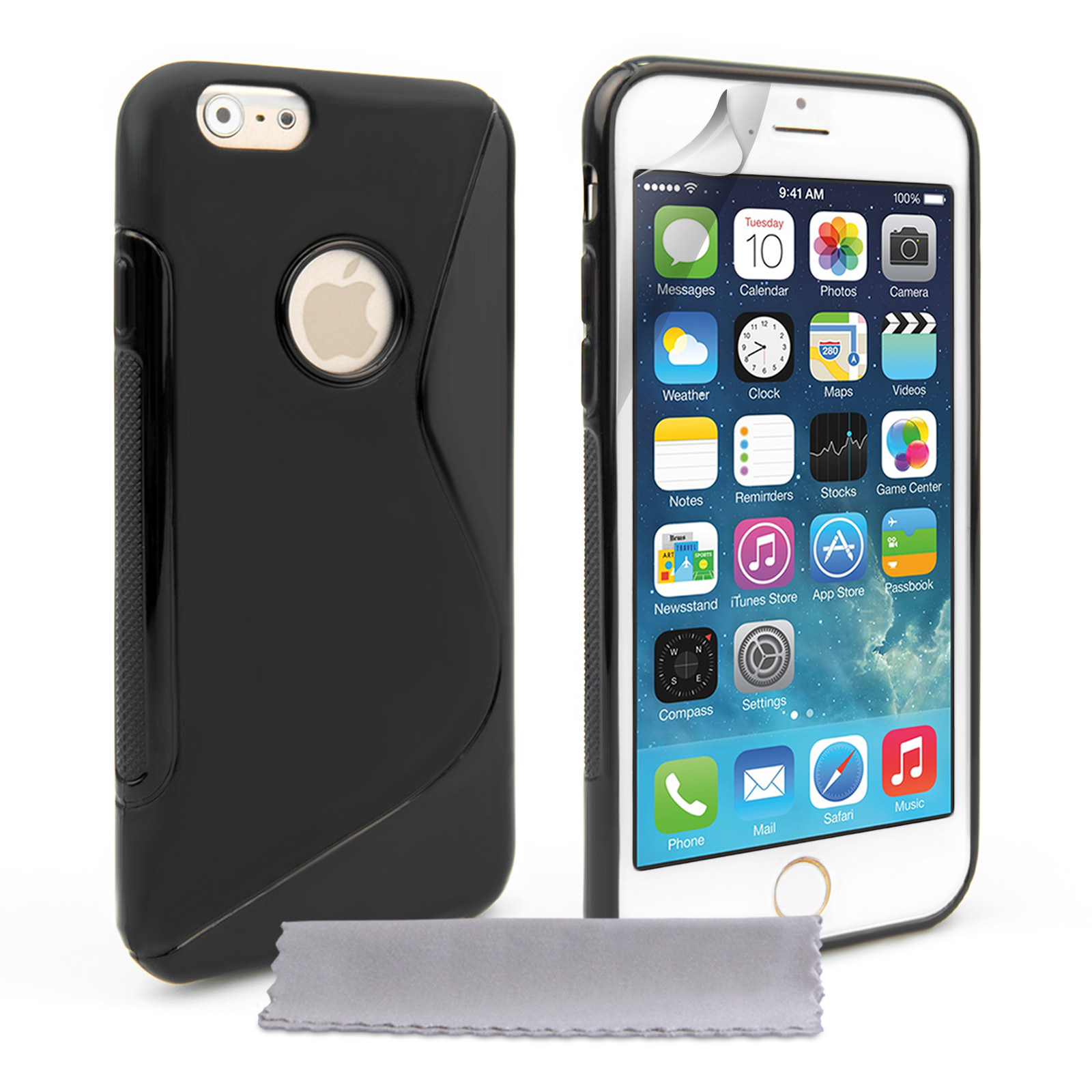 Caseflex iPhone 6 and 6s Silicone Gel S-Line Case - Black