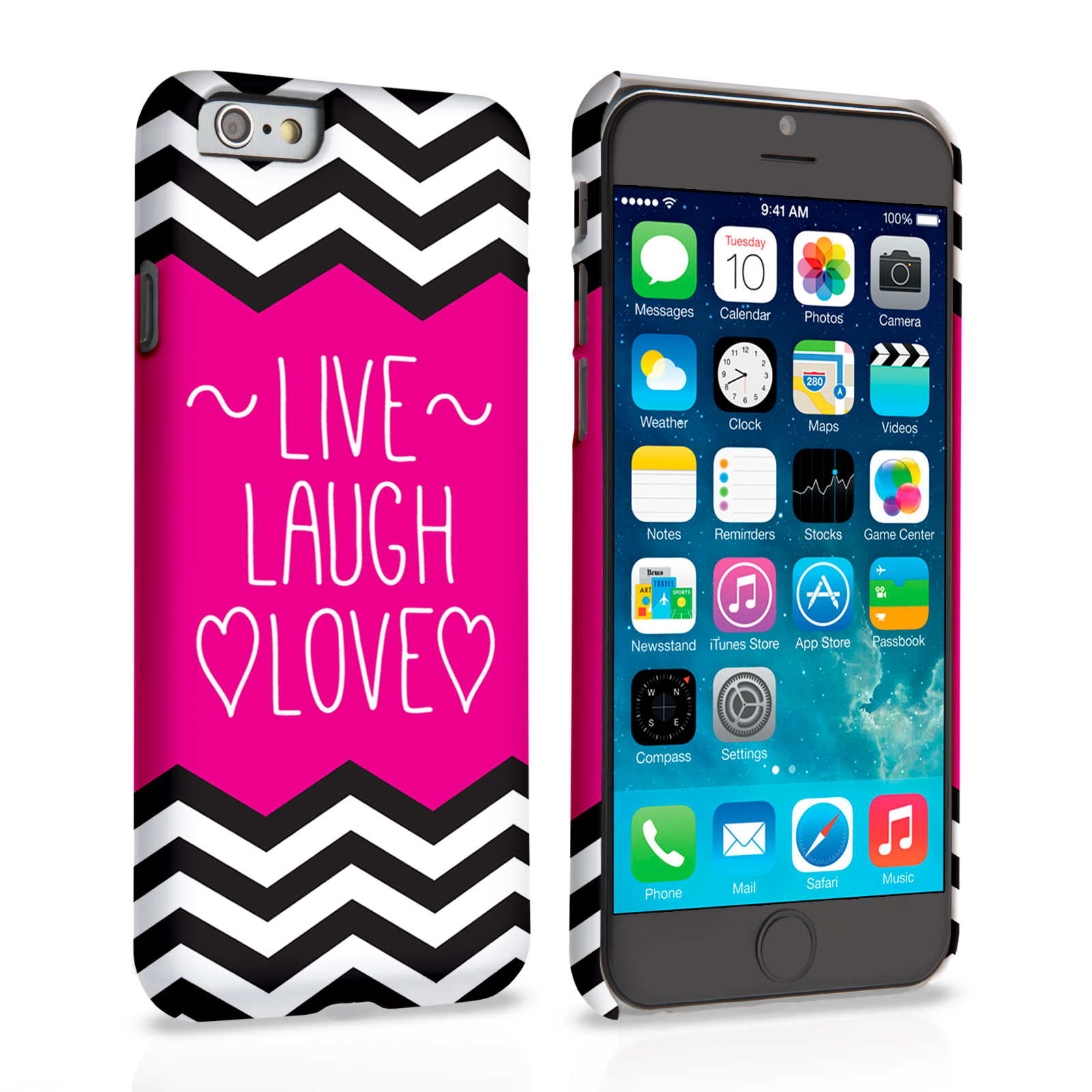 Caseflex iPhone 6 and 6s Live Laugh Love Heart Case