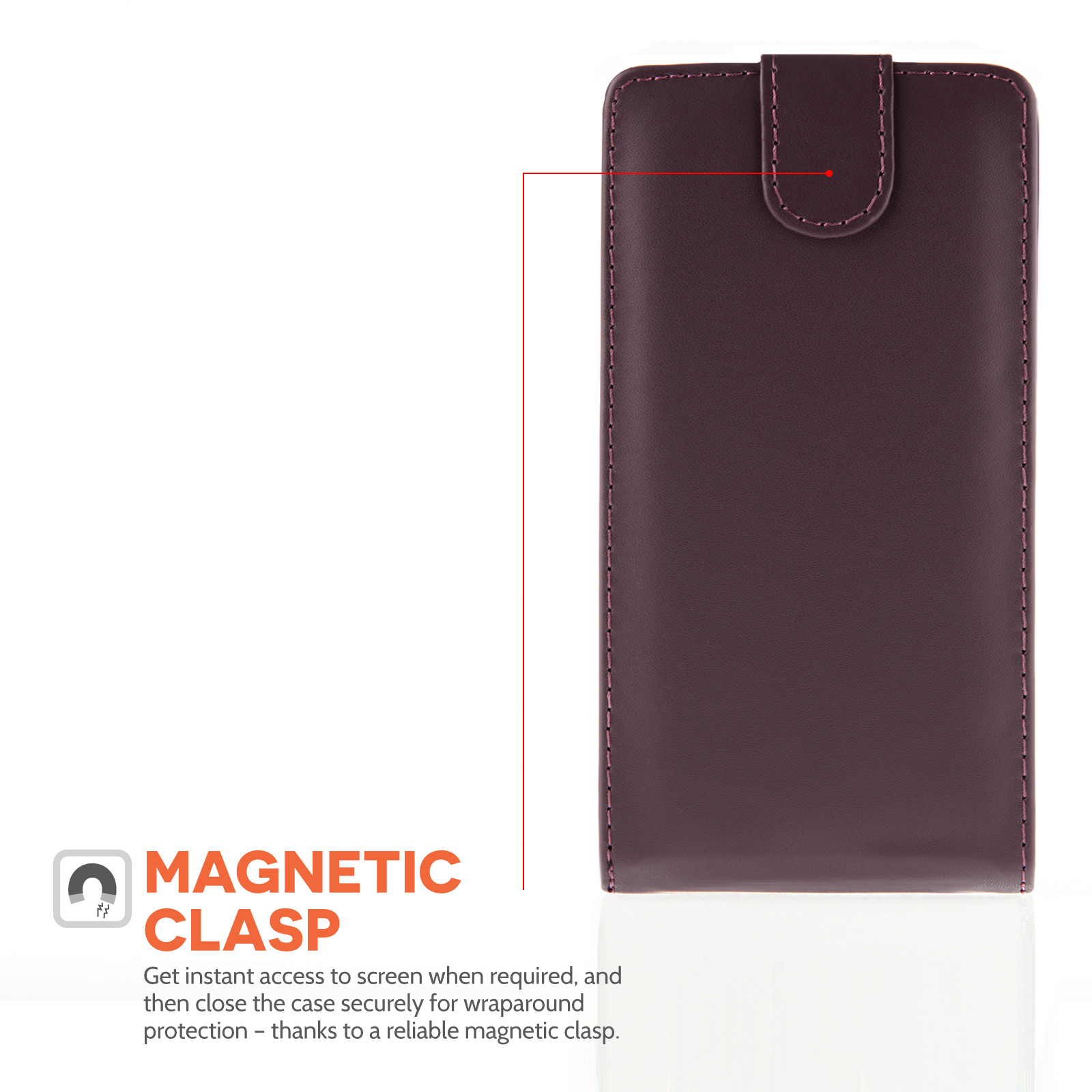 YouSave Samsung Galaxy Note 4 Leather-Effect Flip Case - Purple