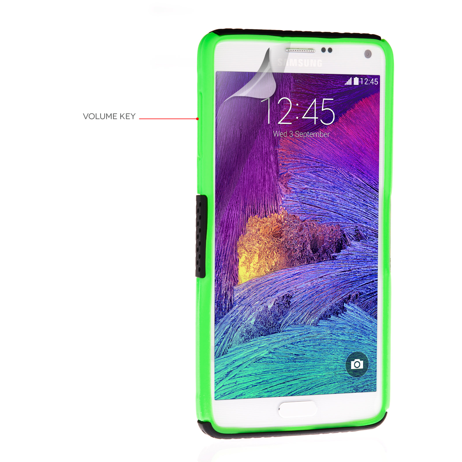 YouSave Samsung Galaxy Note 4 Tough Mesh Combo Silicone Case Green-Black