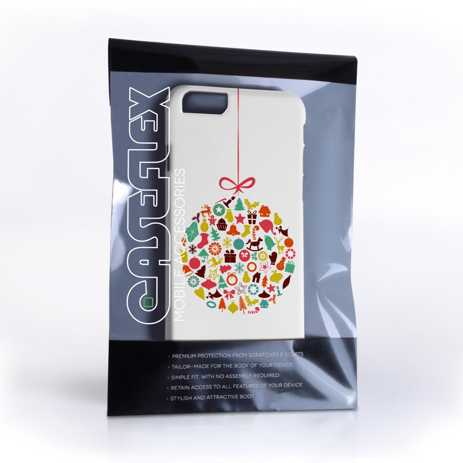 Caseflex iPhone 6 and 6s Christmas Bauble Decorations Hard Case