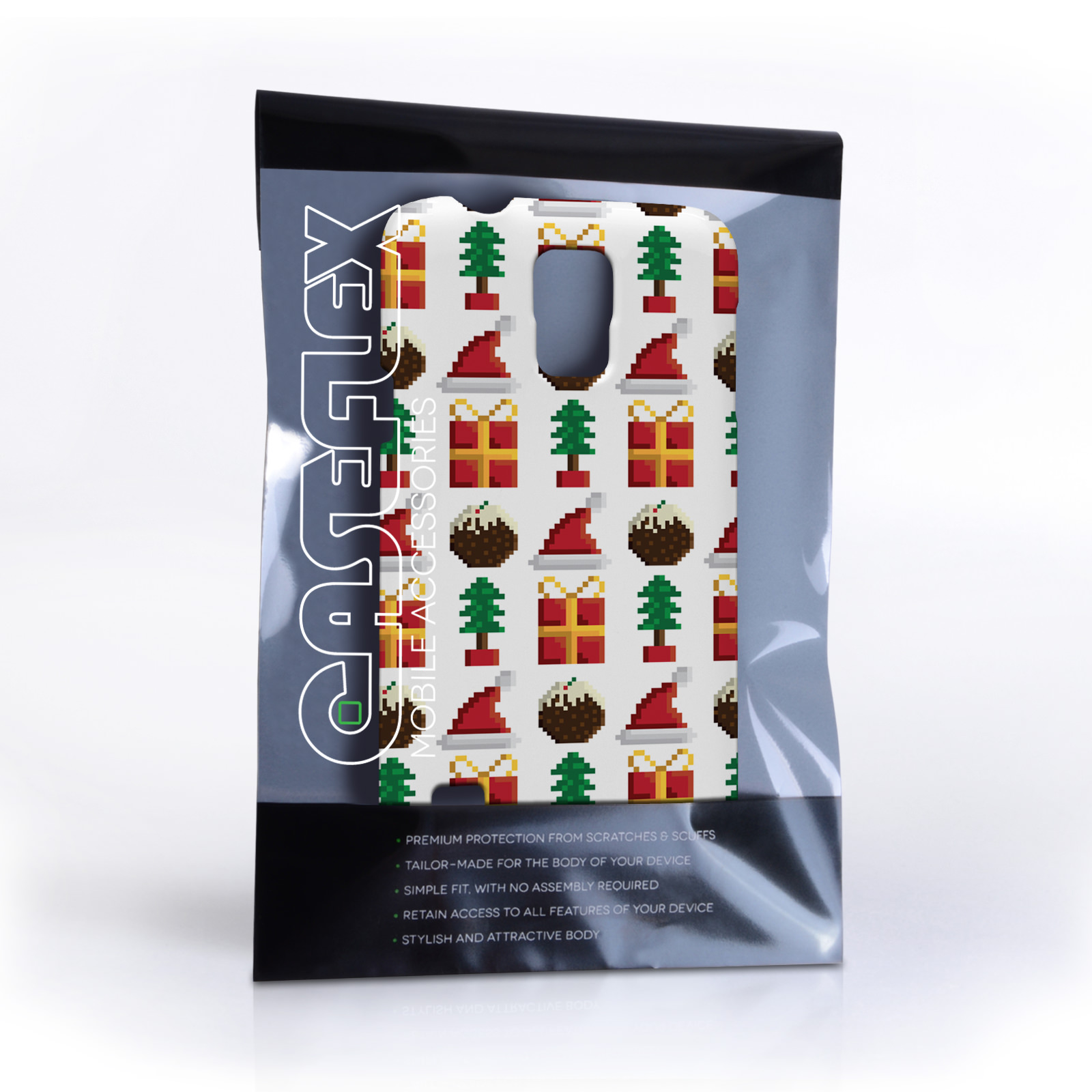 Caseflex Samsung Galaxy S5 Retro Game Christmas Presents And Pudding Hard Case