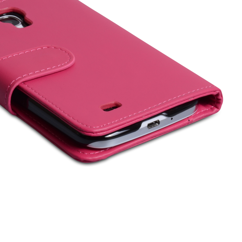 YouSave Samsung Galaxy S4 Leather Effect Wallet Case - Hot Pink