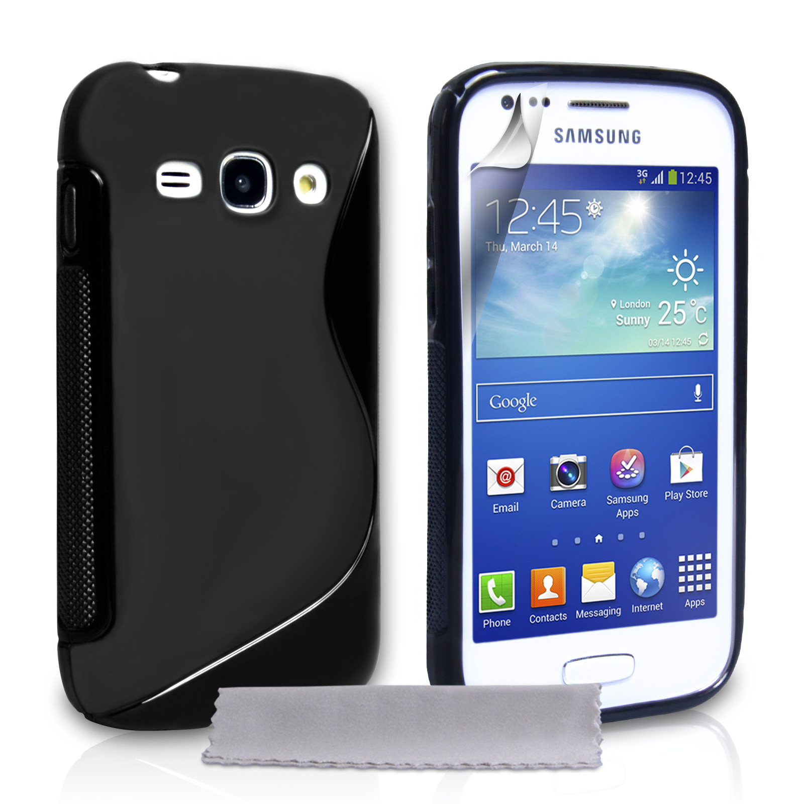 Caseflex Samsung Galaxy Ace 3 Silicone Gel S-Line Case - Black