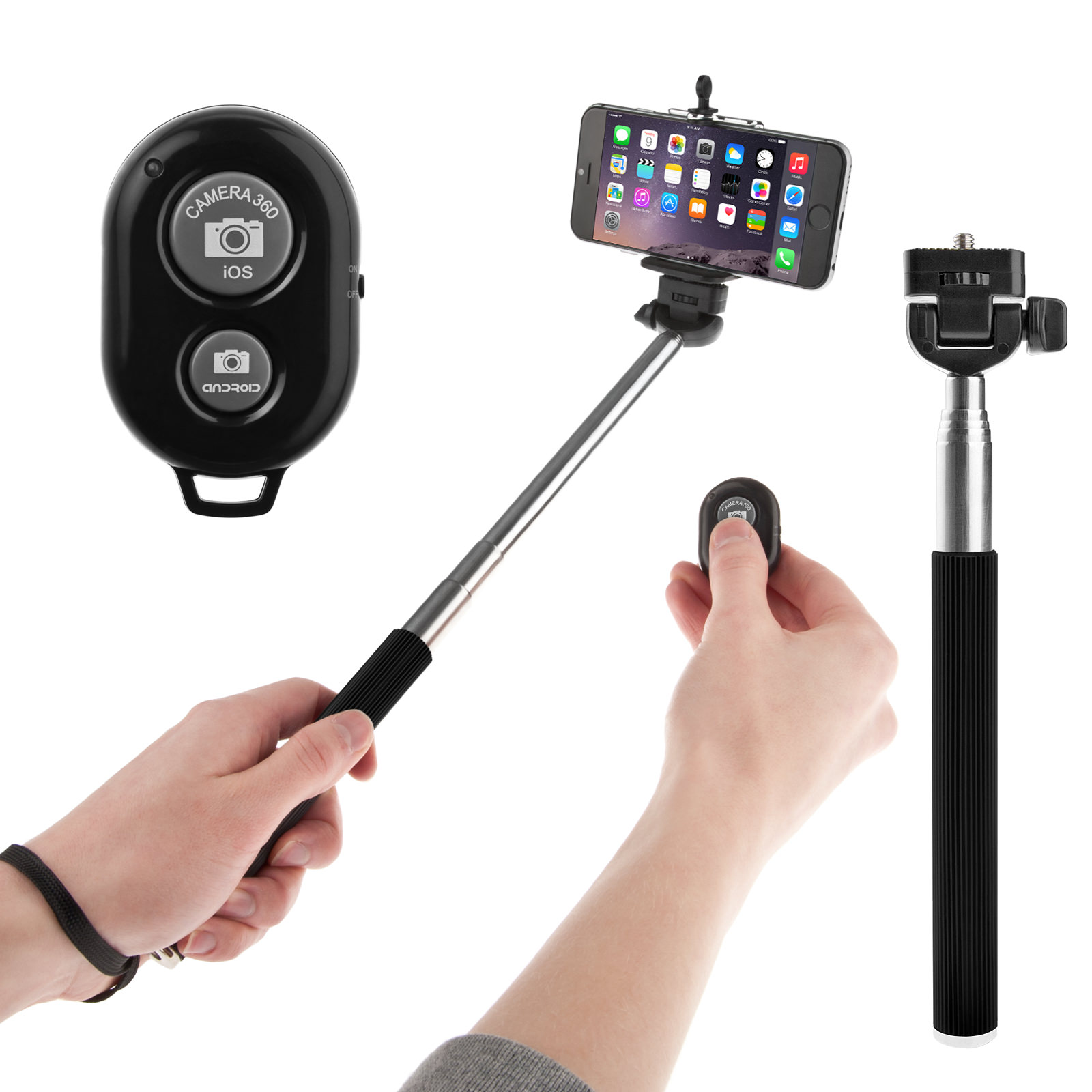 YouSave Selfie Stick for Mobile Phones with Bluetooth Remote