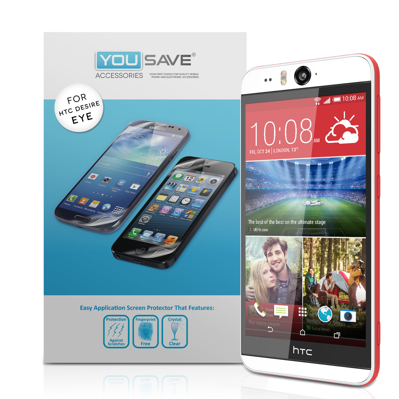 YouSave Accessories HTC Desire EYE Screen Protectors x3