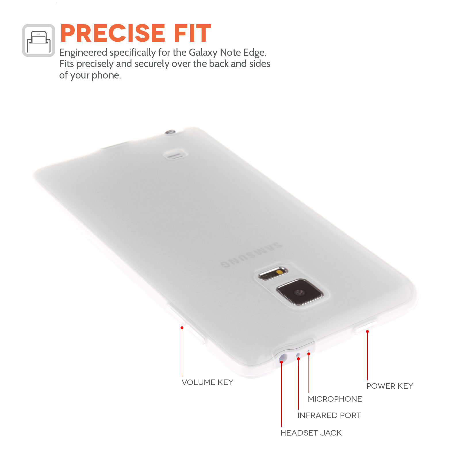 YouSave Accessories Samsung Galaxy Note Edge Silicone Gel Case - Clear