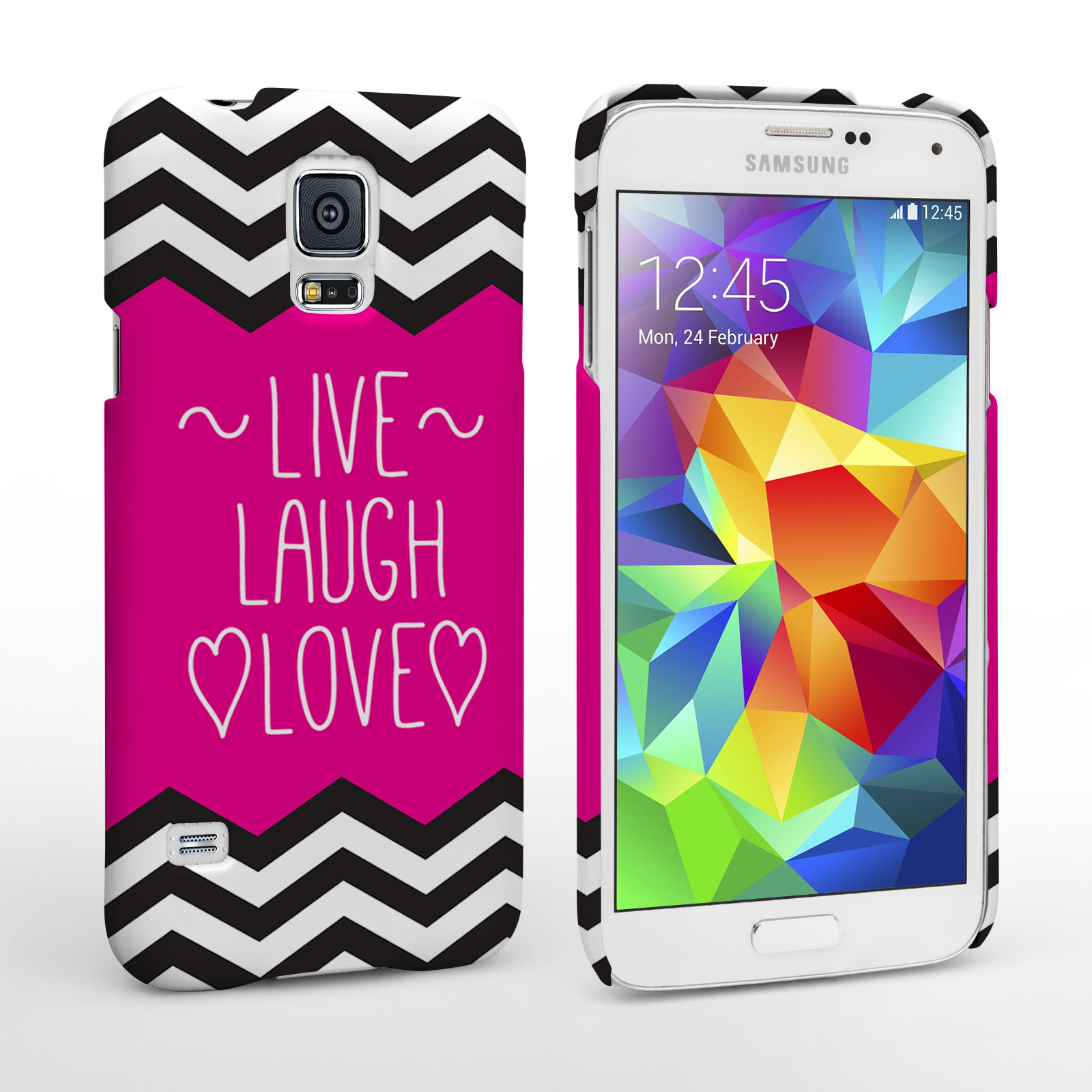 Caseflex Samsung Galaxy S5 Live Laugh Love Heart Case