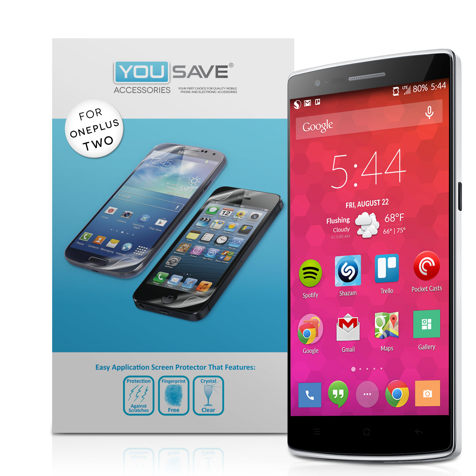 YouSave Accessories OnePlus Two Screen Protectors x3