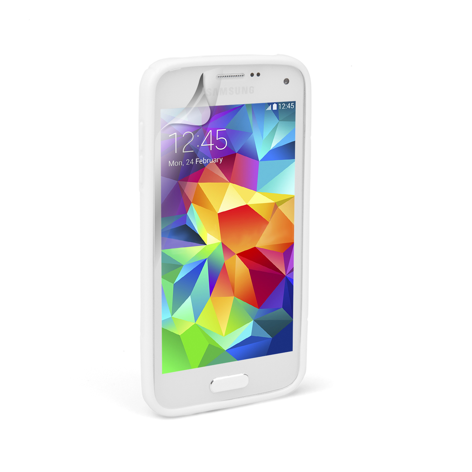 Caseflex Samsung Galaxy S5 Mini Silicone Gel S-Line Case - White