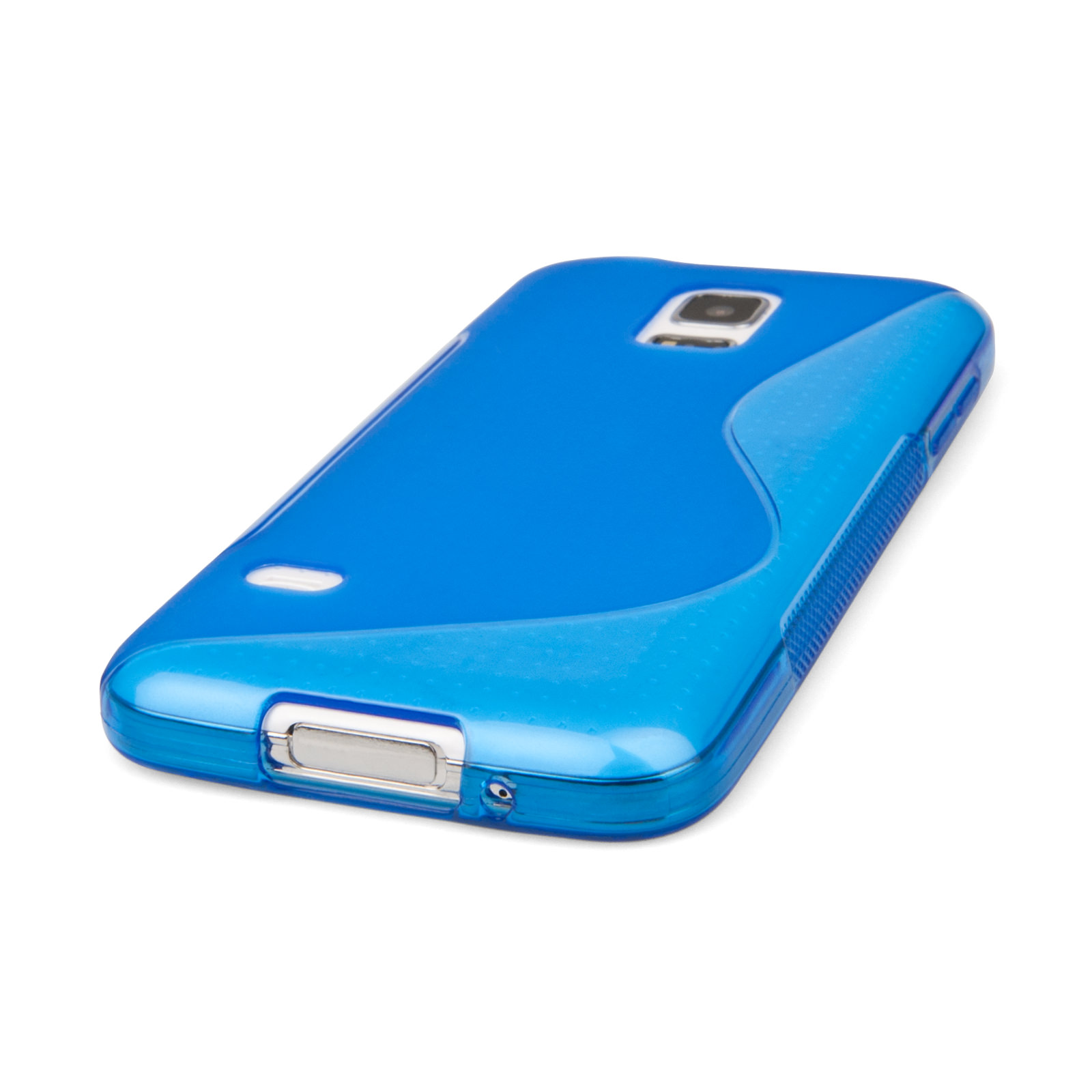 Caseflex Samsung Galaxy S5 Mini Silicone Gel S-Line Case - Blue