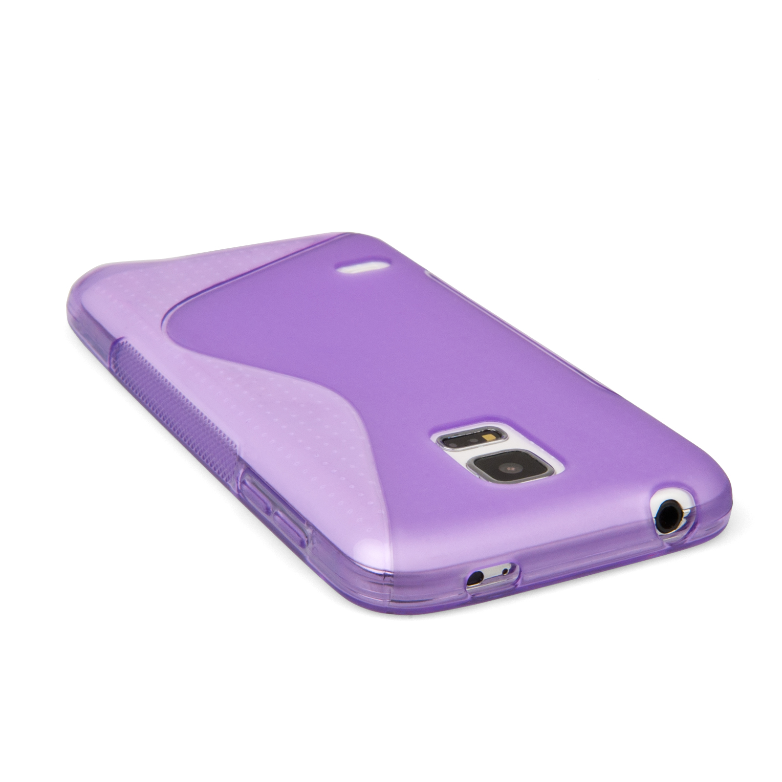Caseflex Samsung Galaxy S5 Mini Silicone Gel S-Line Case - Purple