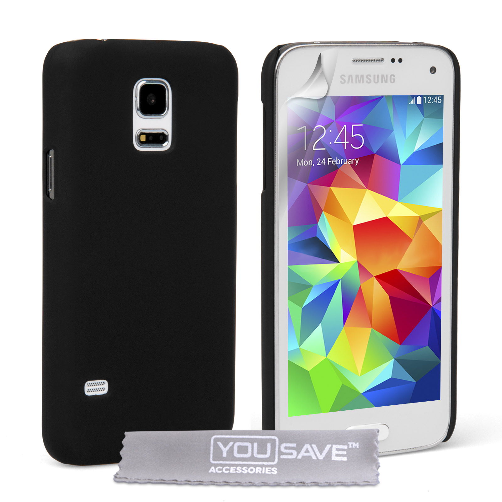 YouSave Accessories Samsung Galaxy S5 Mini Hard Hybrid Case - Black