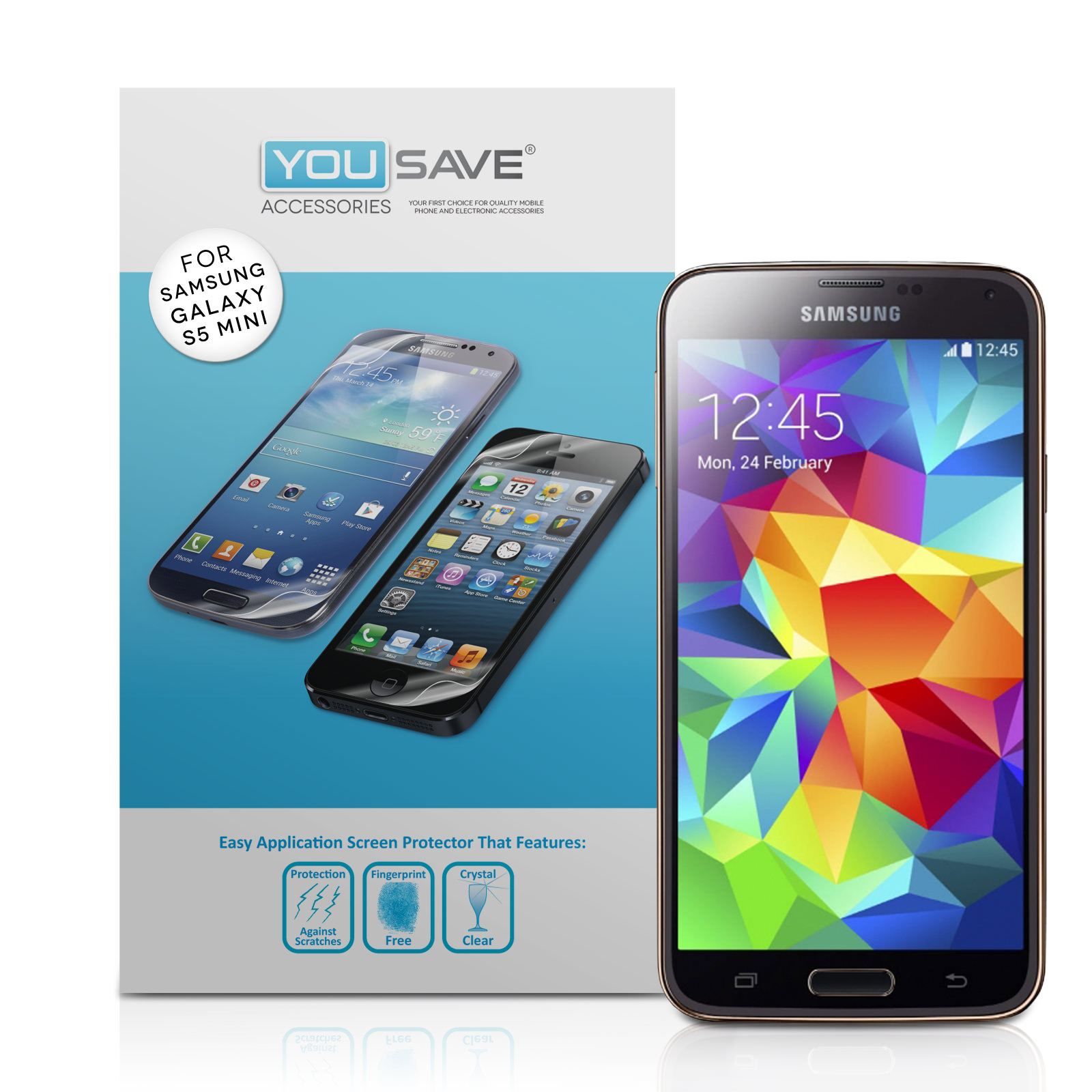 YouSave Accessories Samsung Galaxy S5 Mini Screen Protectors x5
