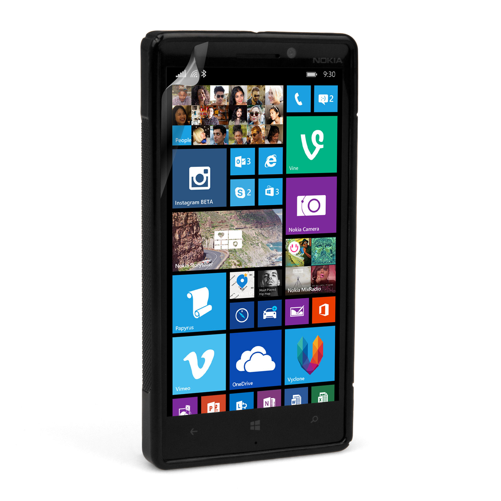 Caseflex Nokia Lumia 930 Silicone Gel S-Line Case - Black