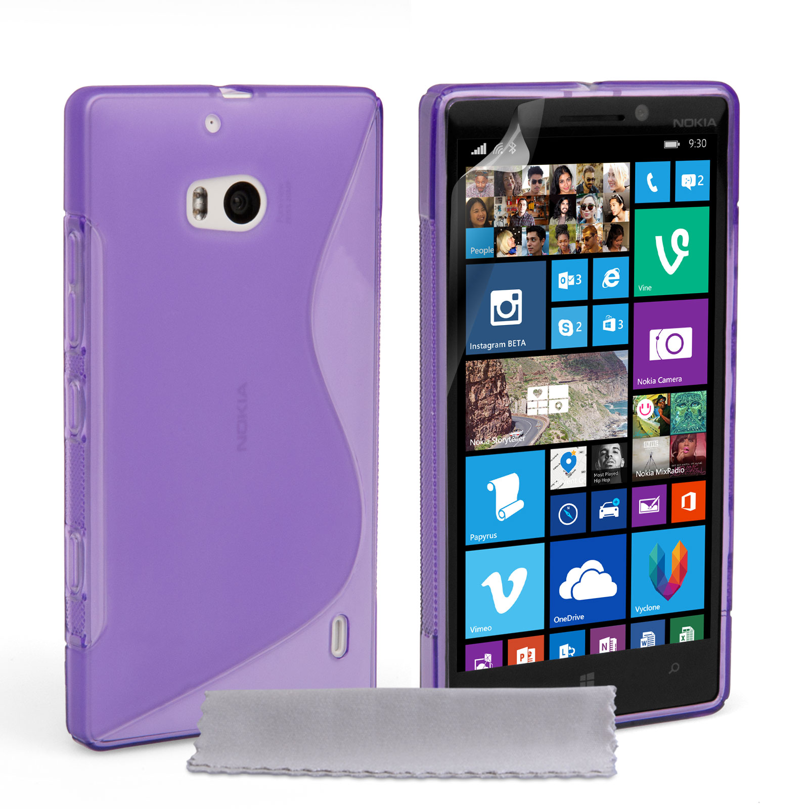 Caseflex Nokia Lumia 930 Silicone Gel S-Line Case - Purple