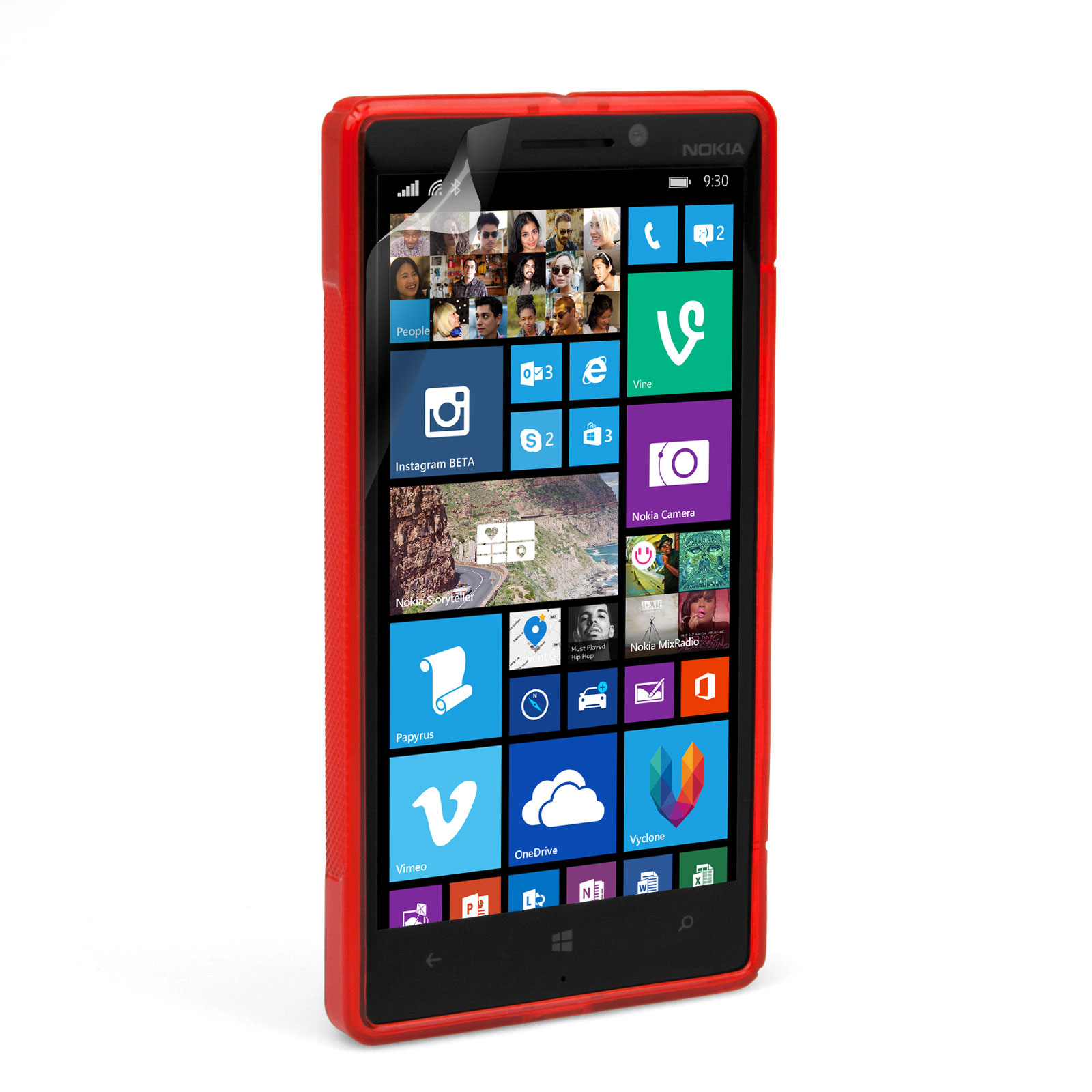 Caseflex Nokia Lumia 930 Silicone Gel S-Line Case - Red