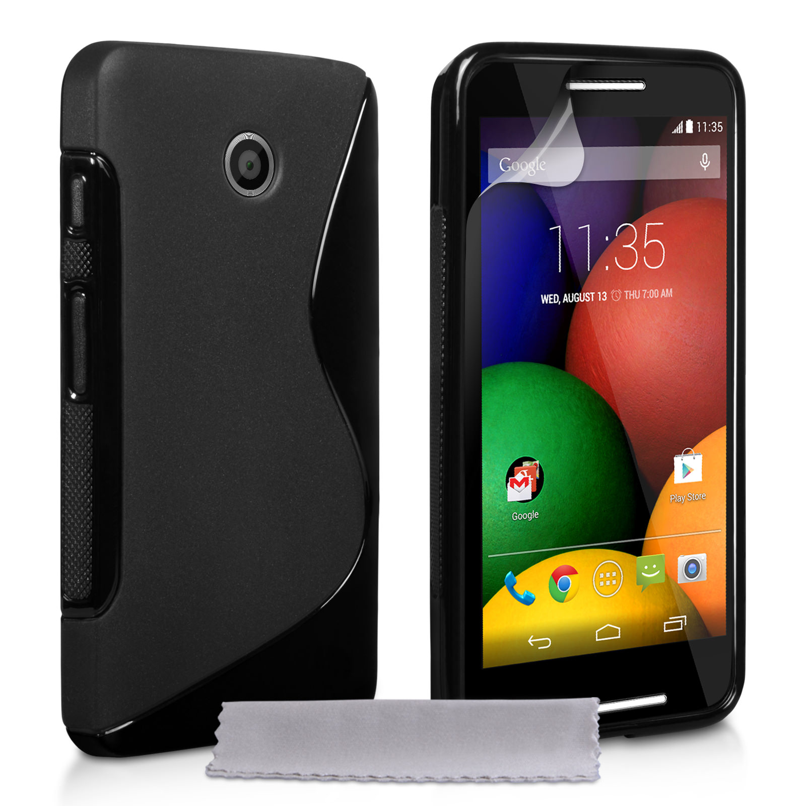 Caseflex Motorola Moto E Silicone Gel S-Line Case - Black