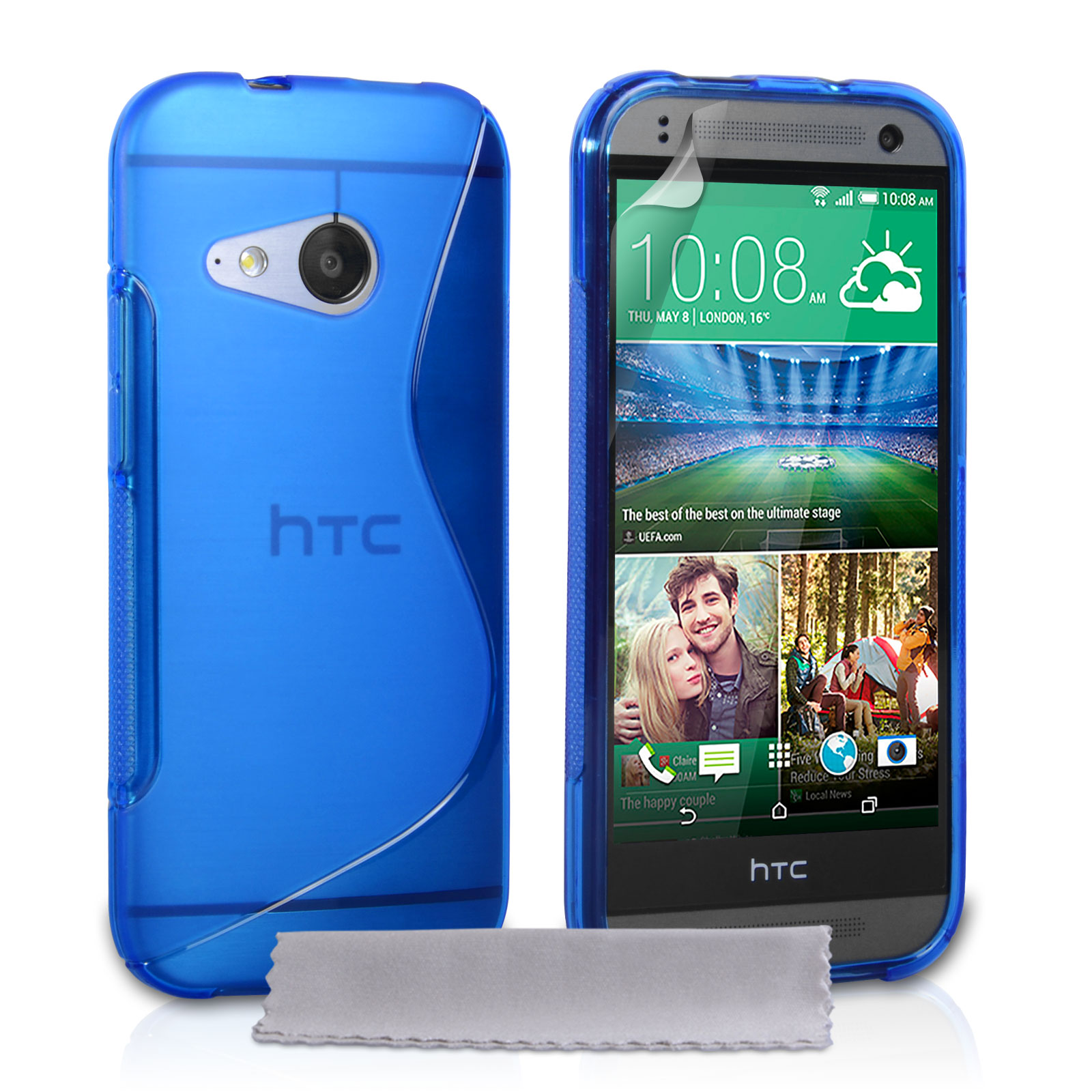 Caseflex HTC One Mini 2 Silicone Gel S-Line Case - Blue