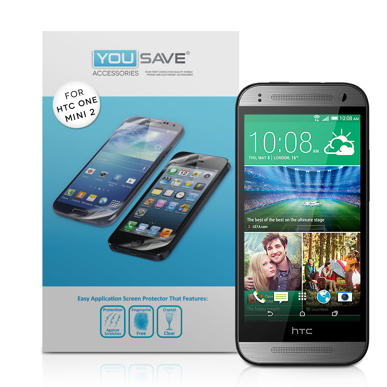 YouSave Accessories HTC One Mini 2 Screen Protectors x5