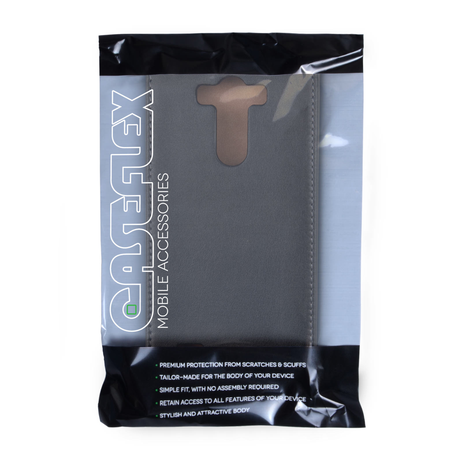 Caseflex LG G3 Real Leather Flip Case - Black