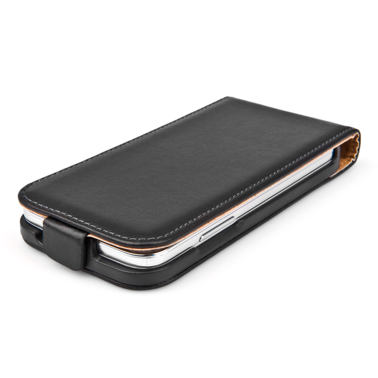 Caseflex Samsung Galaxy Core Plus Real Leather Flip Case - Black