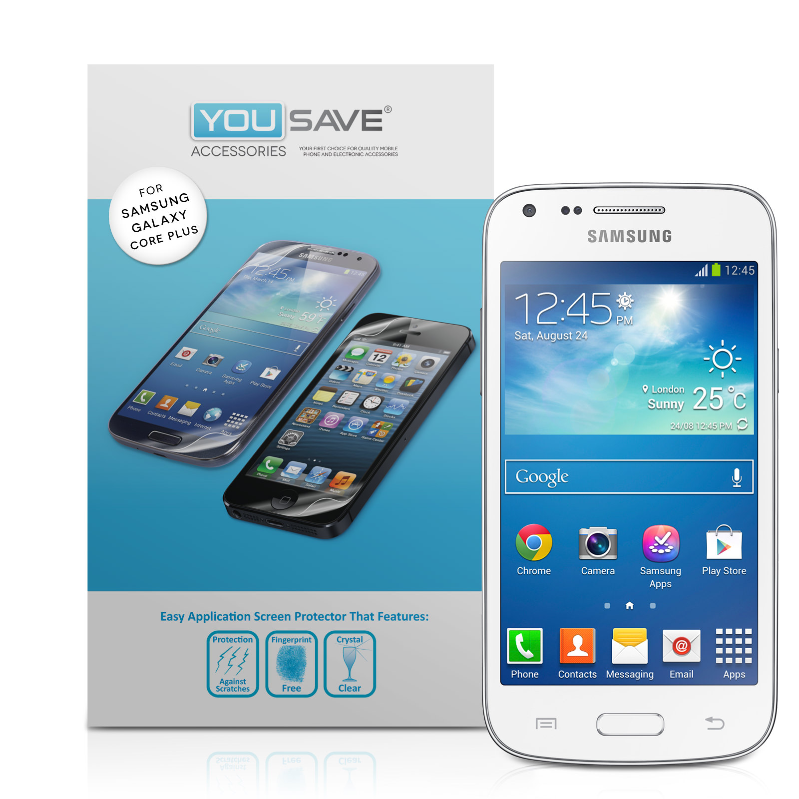 YouSave Accessories Samsung Galaxy Core Plus Screen Protectors x3