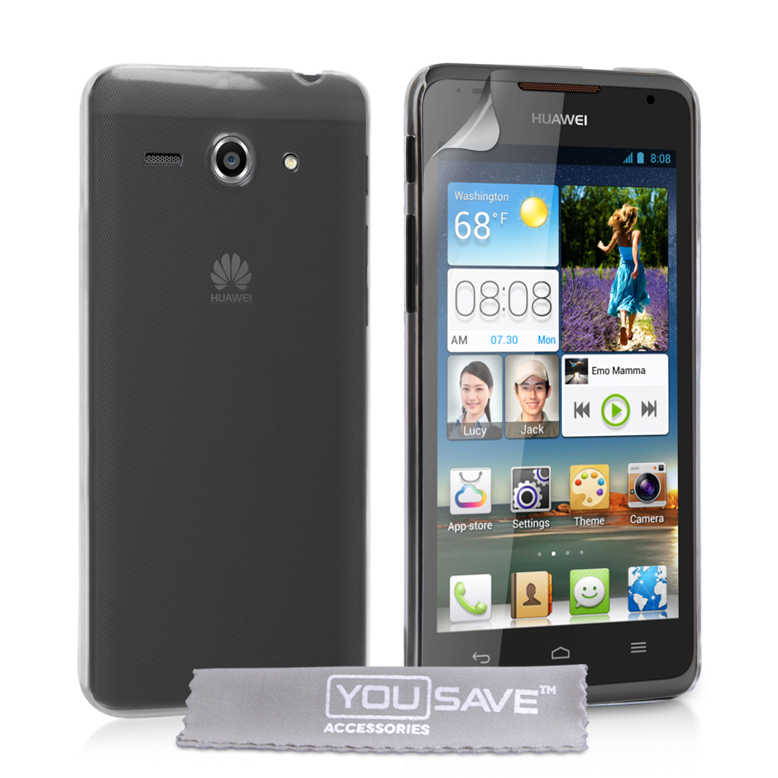 YouSave Accessories Huawei Ascend Y530 Hard Case - Crystal Clear