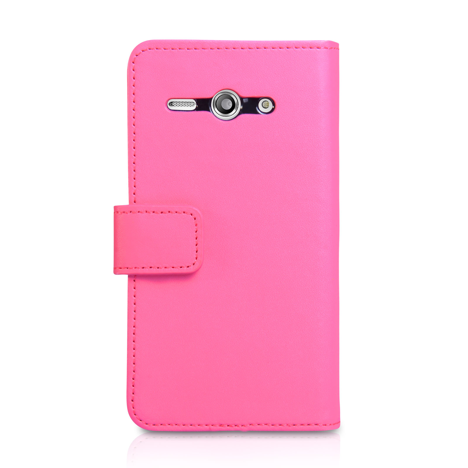YouSave Huawei Ascend Y530 Leather-Effect Wallet Case - Hot Pink
