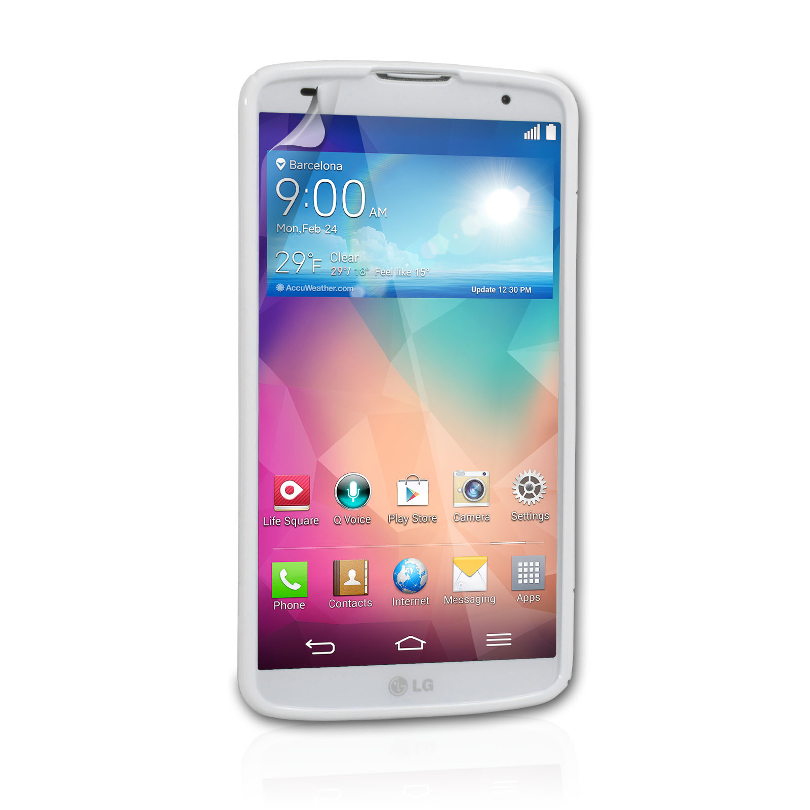 Caseflex LG G Pro 2 Silicone Gel S-Line Case - White