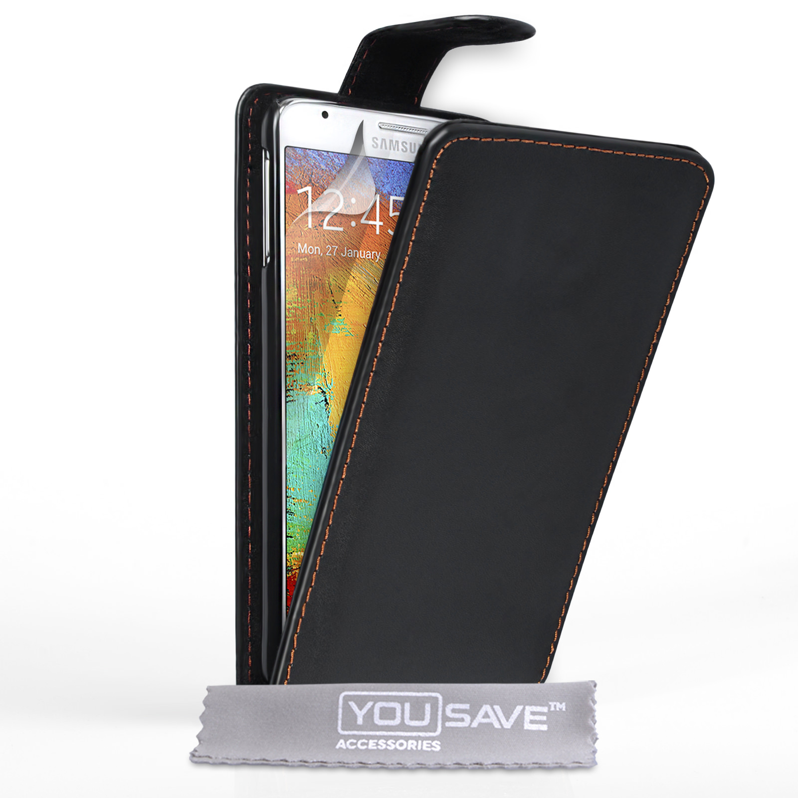 YouSave Samsung Galaxy Note 3 Neo Leather-Effect Flip Case - Black