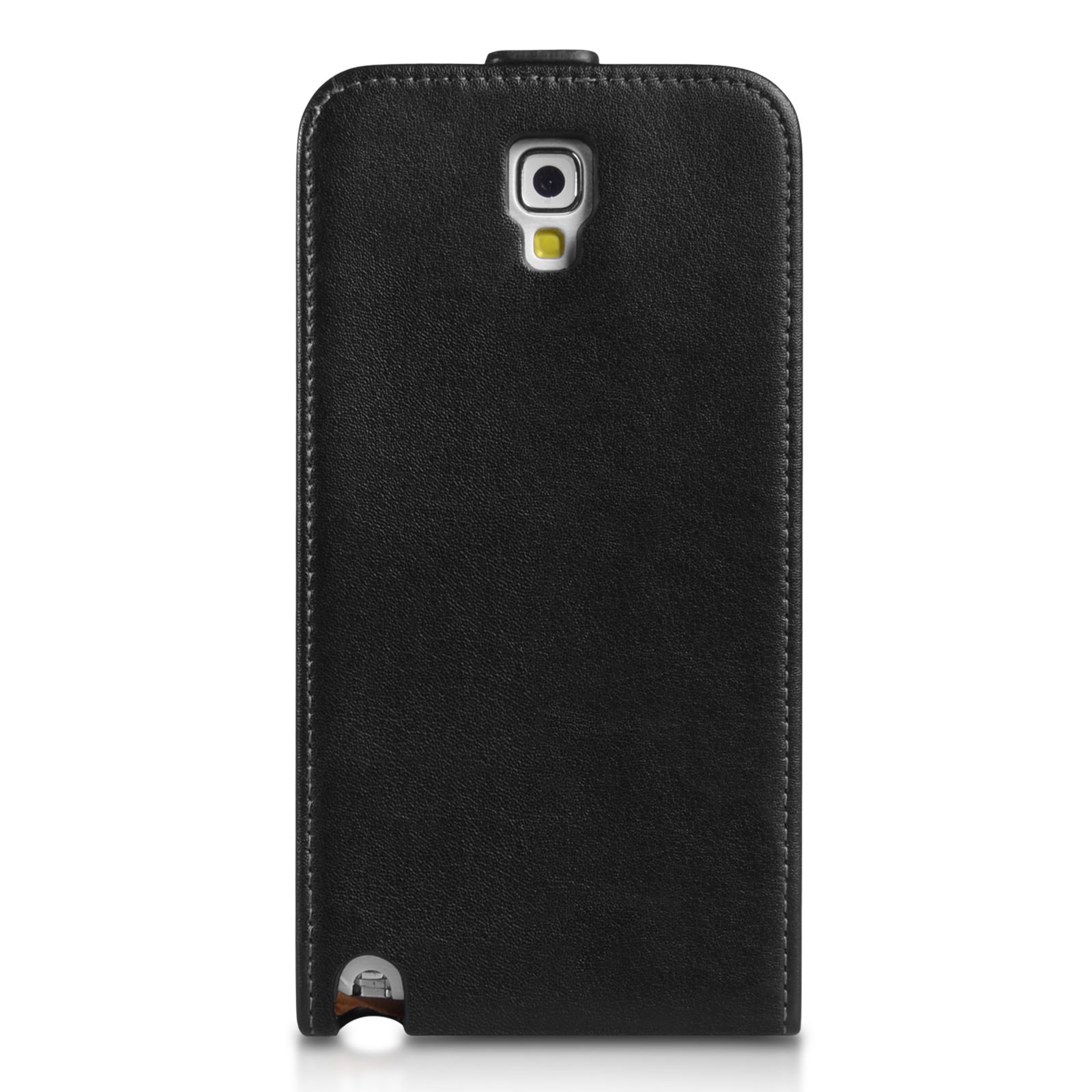 Caseflex Samsung Galaxy Note 3 Neo Real Leather Flip Case - Black