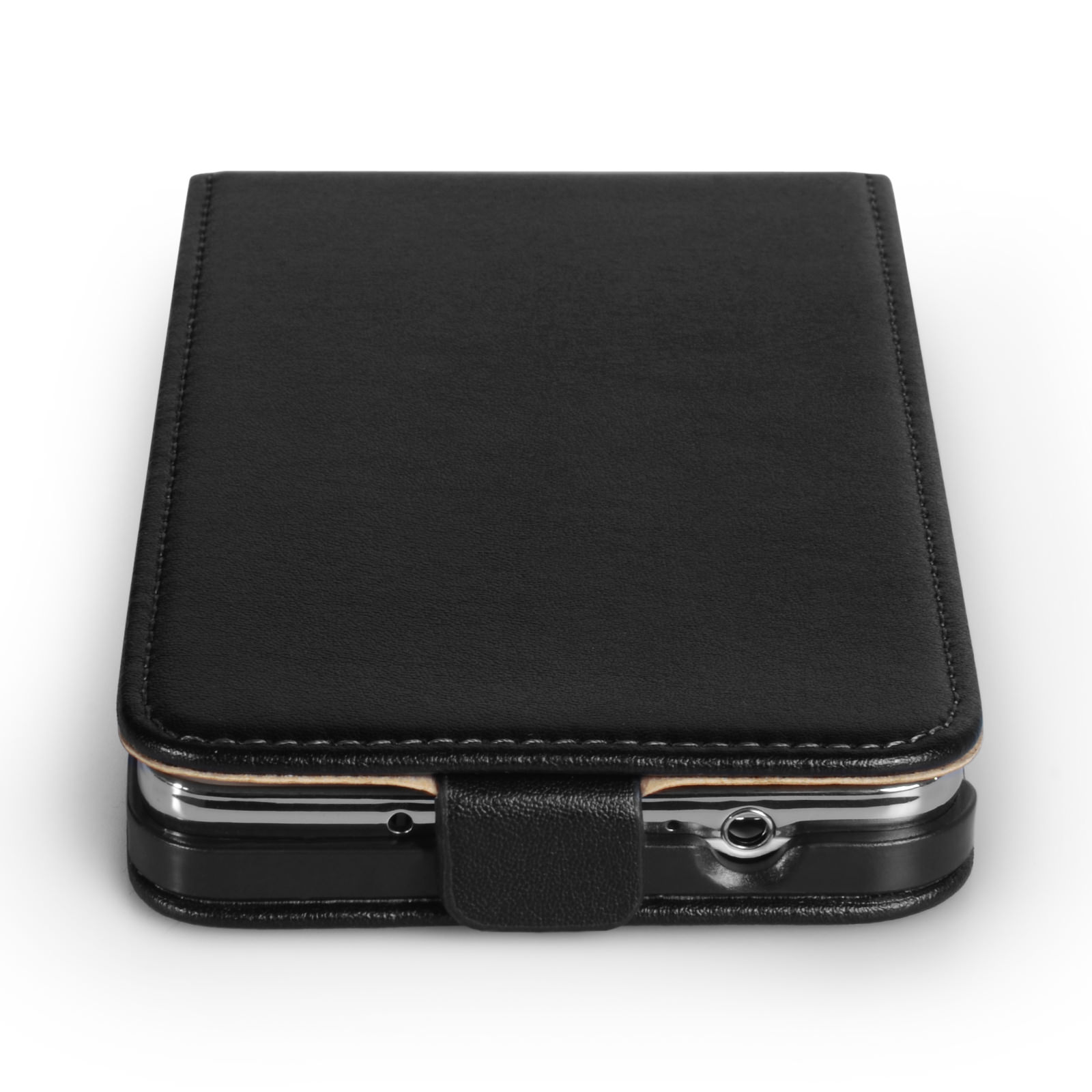 Caseflex Samsung Galaxy Note 3 Neo Real Leather Flip Case - Black