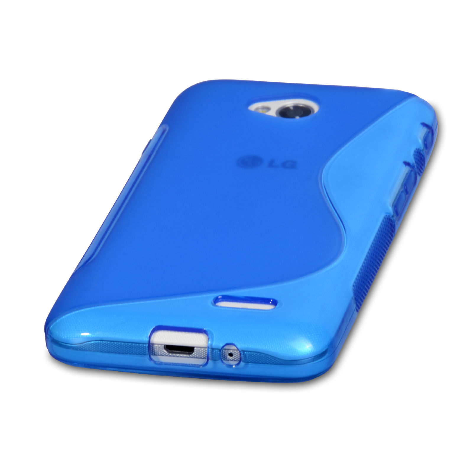 Caseflex LG L70 Silicone Gel S-Line Case - Blue