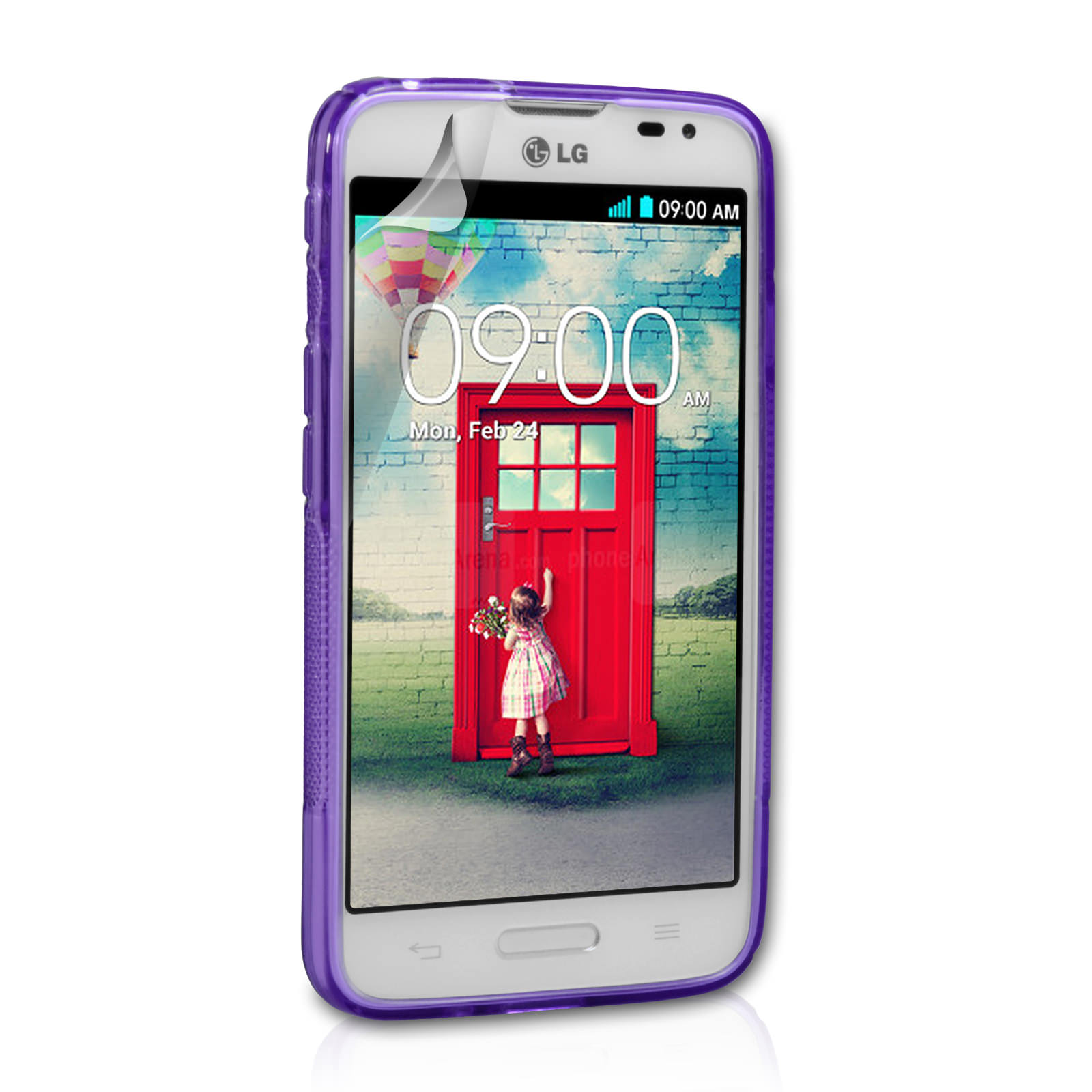 Caseflex LG L70 Silicone Gel S-Line Case - Purple